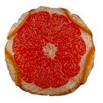 Grapefruit-fruit-background-food Large 18  Premium Flano Round Cushions