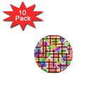 Pattern-repetition-bars-colors 1  Mini Magnet (10 pack) 
