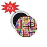 Pattern-repetition-bars-colors 1.75  Magnets (10 pack) 