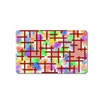 Pattern-repetition-bars-colors Magnet (Name Card)