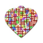 Pattern-repetition-bars-colors Dog Tag Heart (Two Sides)