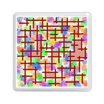 Pattern-repetition-bars-colors Memory Card Reader (Square)