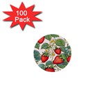 Strawberry-fruits 1  Mini Buttons (100 pack) 