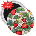 Strawberry-fruits 3  Magnets (100 pack)