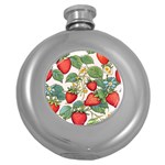 Strawberry-fruits Round Hip Flask (5 oz)