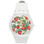 Strawberry-fruits Round Plastic Sport Watch (M)