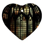 Stained Glass Window Gothic Ornament (Heart)