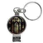 Stained Glass Window Gothic Nail Clippers Key Chain