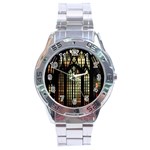 Stained Glass Window Gothic Stainless Steel Analogue Watch