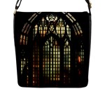 Stained Glass Window Gothic Flap Closure Messenger Bag (L)