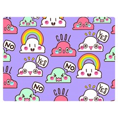 Cloud Seamless Pattern Two Sides Premium Plush Fleece Blanket (Baby Size) from ArtsNow.com 40 x30  Blanket Back