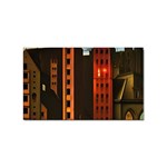 Sci-fi Futuristic Science Fiction City Neon Scene Artistic Technology Machine Fantasy Gothic Town Bu Sticker (Rectangular)