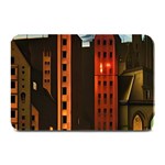 Sci-fi Futuristic Science Fiction City Neon Scene Artistic Technology Machine Fantasy Gothic Town Bu Plate Mats