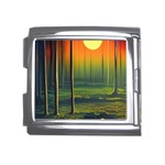 Outdoors Night Moon Full Moon Trees Setting Scene Forest Woods Light Moonlight Nature Wilderness Lan Mega Link Italian Charm (18mm)