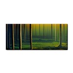 Outdoors Night Moon Full Moon Trees Setting Scene Forest Woods Light Moonlight Nature Wilderness Lan Hand Towel