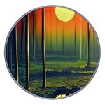 Outdoors Night Moon Full Moon Trees Setting Scene Forest Woods Light Moonlight Nature Wilderness Lan Wireless Fast Charger(White)