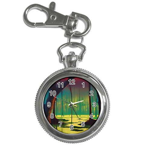 Nature Swamp Water Sunset Spooky Night Reflections Bayou Lake Key Chain Watches from ArtsNow.com Front