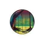 Nature Swamp Water Sunset Spooky Night Reflections Bayou Lake Hat Clip Ball Marker (4 pack)