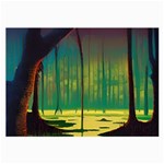 Nature Swamp Water Sunset Spooky Night Reflections Bayou Lake Large Glasses Cloth