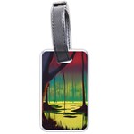 Nature Swamp Water Sunset Spooky Night Reflections Bayou Lake Luggage Tag (one side)