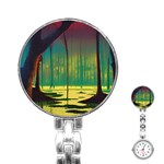 Nature Swamp Water Sunset Spooky Night Reflections Bayou Lake Stainless Steel Nurses Watch