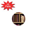 Books Bookshelves Office Fantasy Background Artwork Book Cover Apothecary Book Nook Literature Libra 1  Mini Magnet (10 pack) 