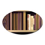 Books Bookshelves Office Fantasy Background Artwork Book Cover Apothecary Book Nook Literature Libra Oval Magnet