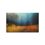 Wildflowers Field Outdoors Clouds Trees Cover Art Storm Mysterious Dream Landscape Sticker (Rectangular)