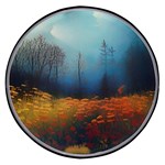 Wildflowers Field Outdoors Clouds Trees Cover Art Storm Mysterious Dream Landscape Wireless Fast Charger(Black)