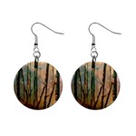 Woodland Woods Forest Trees Nature Outdoors Mist Moon Background Artwork Book Mini Button Earrings