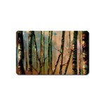 Woodland Woods Forest Trees Nature Outdoors Mist Moon Background Artwork Book Magnet (Name Card)