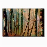 Woodland Woods Forest Trees Nature Outdoors Mist Moon Background Artwork Book Postcards 5  x 7  (Pkg of 10)