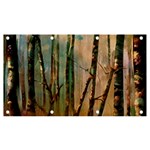 Woodland Woods Forest Trees Nature Outdoors Mist Moon Background Artwork Book Banner and Sign 7  x 4 