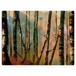 Woodland Woods Forest Trees Nature Outdoors Mist Moon Background Artwork Book Two Sides Premium Plush Fleece Blanket (Baby Size)