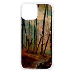 Woodland Woods Forest Trees Nature Outdoors Mist Moon Background Artwork Book iPhone 13 mini TPU UV Print Case