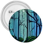 Nature Outdoors Night Trees Scene Forest Woods Light Moonlight Wilderness Stars 3  Buttons