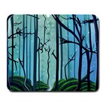 Nature Outdoors Night Trees Scene Forest Woods Light Moonlight Wilderness Stars Large Mousepad