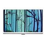 Nature Outdoors Night Trees Scene Forest Woods Light Moonlight Wilderness Stars Business Card Holder