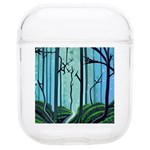 Nature Outdoors Night Trees Scene Forest Woods Light Moonlight Wilderness Stars Soft TPU AirPods 1/2 Case