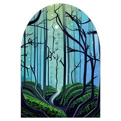 Nature Outdoors Night Trees Scene Forest Woods Light Moonlight Wilderness Stars Microwave Oven Glove from ArtsNow.com Front