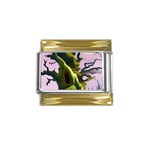 Outdoors Night Full Moon Setting Scene Woods Light Moonlight Nature Wilderness Landscape Gold Trim Italian Charm (9mm)