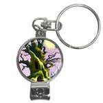 Outdoors Night Full Moon Setting Scene Woods Light Moonlight Nature Wilderness Landscape Nail Clippers Key Chain
