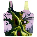 Outdoors Night Full Moon Setting Scene Woods Light Moonlight Nature Wilderness Landscape Full Print Recycle Bag (XL)