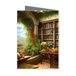 Room Interior Library Books Bookshelves Reading Literature Study Fiction Old Manor Book Nook Reading Mini Greeting Cards (Pkg of 8)