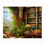Room Interior Library Books Bookshelves Reading Literature Study Fiction Old Manor Book Nook Reading Small Glasses Cloth