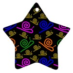 Pattern Repetition Snail Blue Ornament (Star)