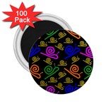 Pattern Repetition Snail Blue 2.25  Magnets (100 pack) 