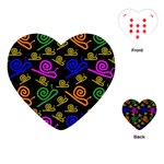 Pattern Repetition Snail Blue Playing Cards Single Design (Heart)