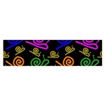 Pattern Repetition Snail Blue Oblong Satin Scarf (16  x 60 )