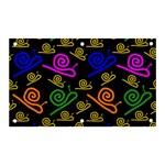 Pattern Repetition Snail Blue Banner and Sign 5  x 3 